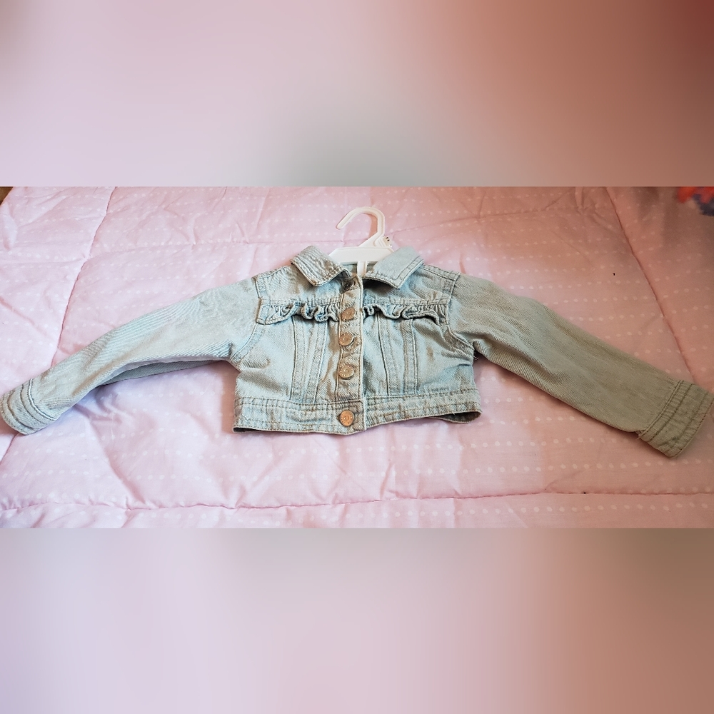 Baby girl short denim jacket
